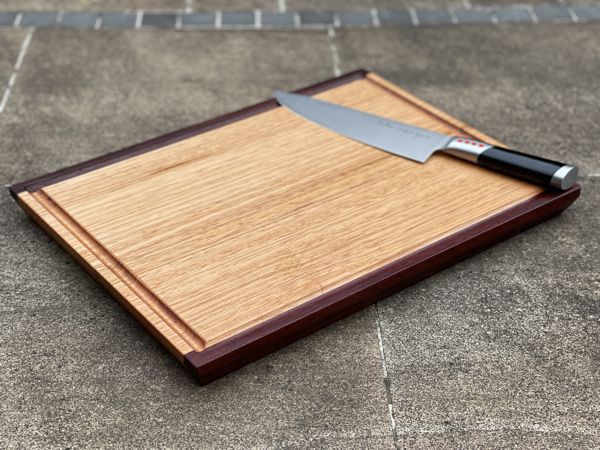 Chopping / Charcuterie Board Two Tone Juice Groove - 390mm long x 280mm wide x 30mm thick