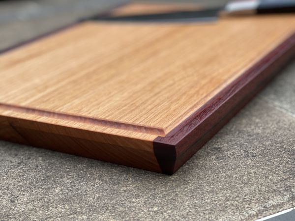 Chopping / Charcuterie Board Two Tone Juice Groove - 390mm long x 280mm wide x 30mm thick