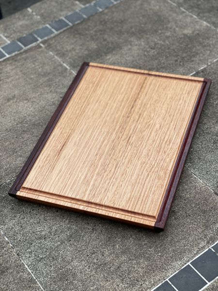 Chopping / Charcuterie Board Two Tone Juice Groove - 390mm long x 280mm wide x 30mm thick