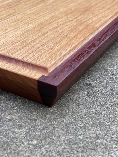 Chopping / Charcuterie Board Two Tone Juice Groove - 390mm long x 280mm wide x 30mm thick