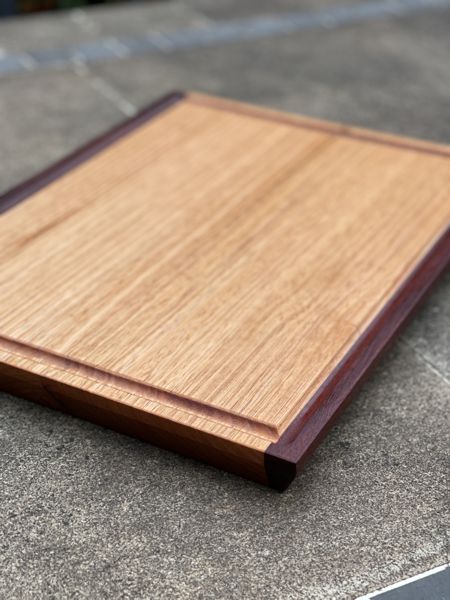 Chopping / Charcuterie Board Two Tone Juice Groove - 390mm long x 280mm wide x 30mm thick