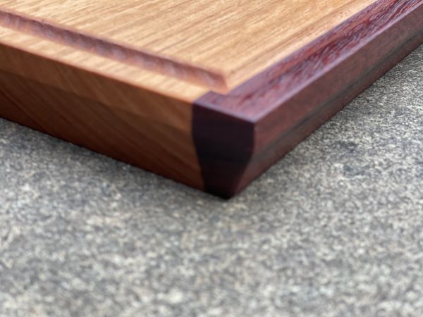 Chopping / Charcuterie Board Two Tone Juice Groove - 390mm long x 280mm wide x 30mm thick
