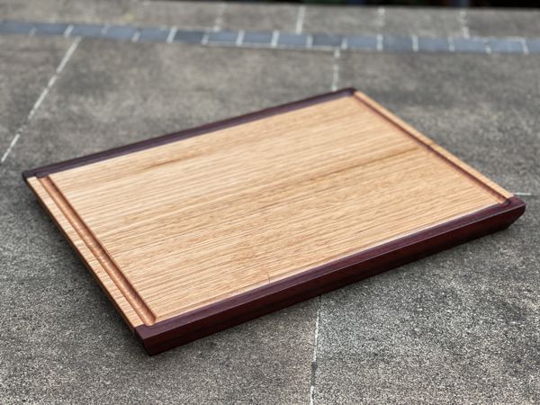 Chopping / Charcuterie Board Two Tone Juice Groove - 390mm long x 280mm wide x 30mm thick