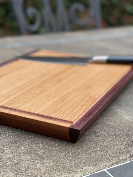 Chopping / Charcuterie Board Two Tone Juice Groove - 390mm long x 280mm wide x 30mm thick