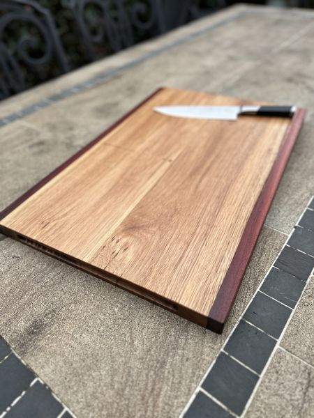 Chopping / Charcuterie Board - 600mm long x 400mm wide x 30mm thick (Juice Groove One Side)