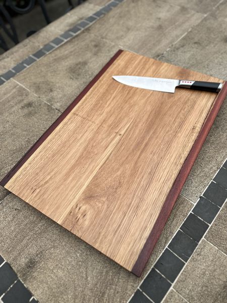 Chopping / Charcuterie Board - 600mm long x 400mm wide x 30mm thick (Juice Groove One Side)