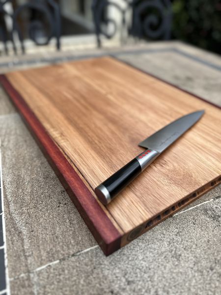 Chopping / Charcuterie Board - 600mm long x 400mm wide x 30mm thick (Juice Groove One Side)