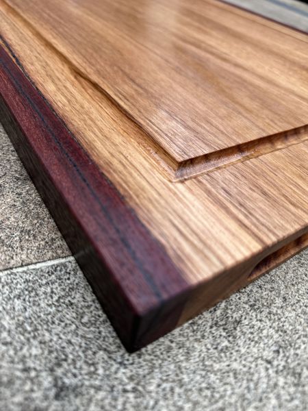 Chopping / Charcuterie Board - 600mm long x 400mm wide x 30mm thick (Juice Groove One Side)