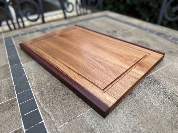 Chopping / Charcuterie Board - 600mm long x 400mm wide x 30mm thick (Juice Groove One Side)