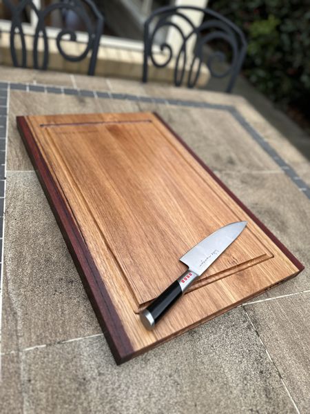 Chopping / Charcuterie Board - 600mm long x 400mm wide x 30mm thick (Juice Groove One Side)