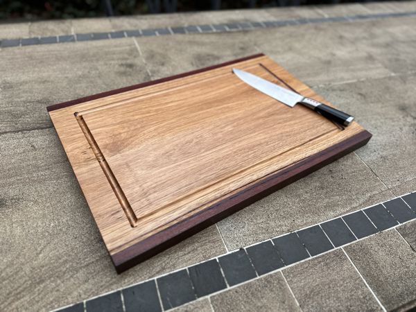 Chopping / Charcuterie Board - 600mm long x 400mm wide x 30mm thick (Juice Groove One Side)