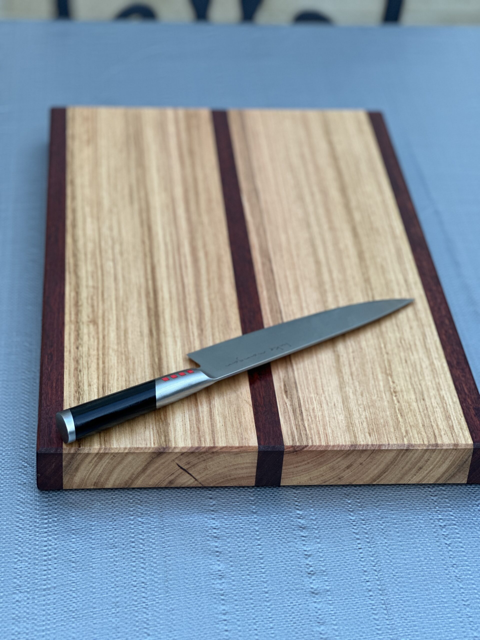 Chopping / Charcuterie Board - 500mm long x 310mm wide x 40mm thick - 3 strip
