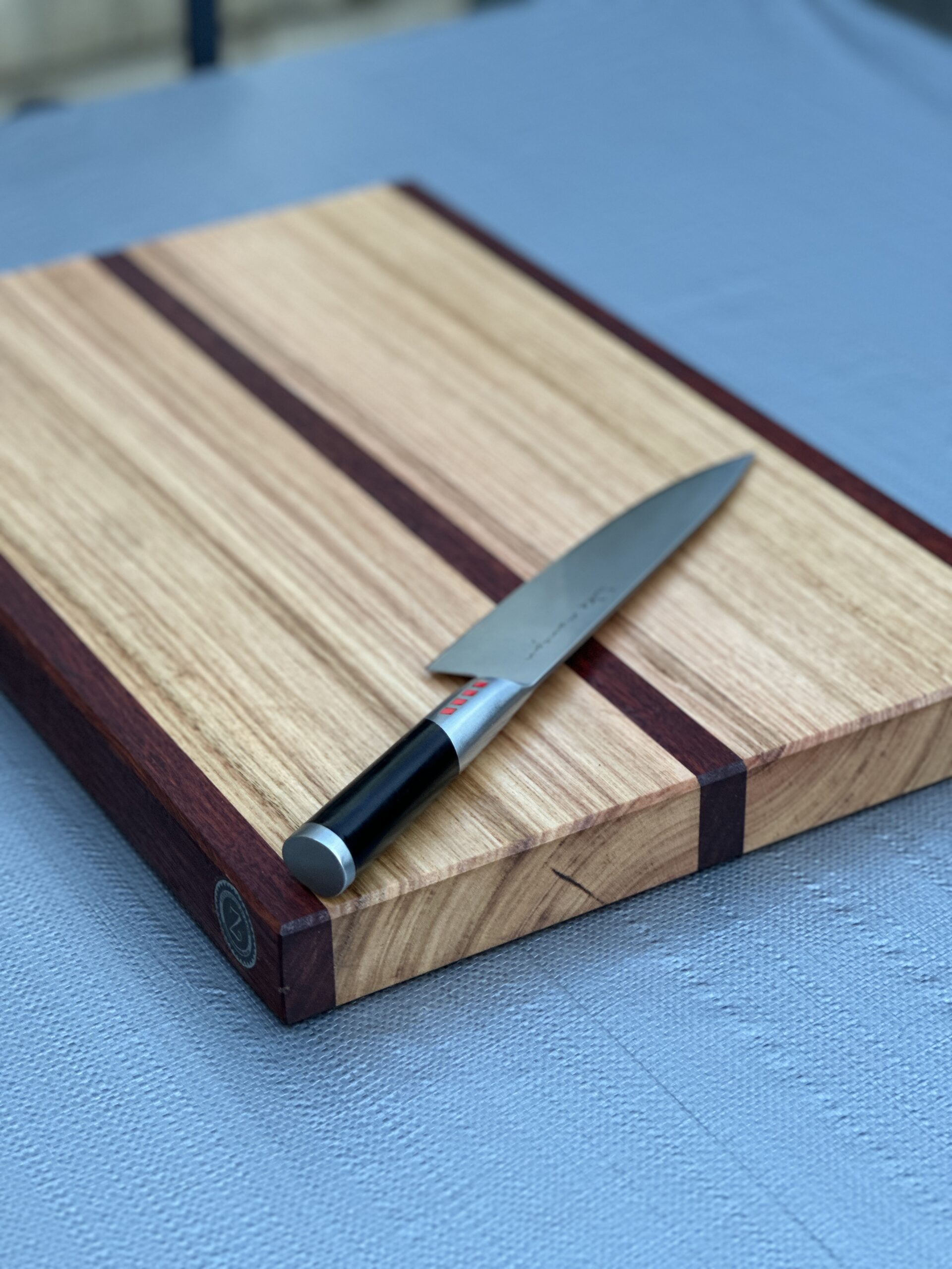 Chopping / Charcuterie Board - 500mm long x 310mm wide x 40mm thick - 3 strip