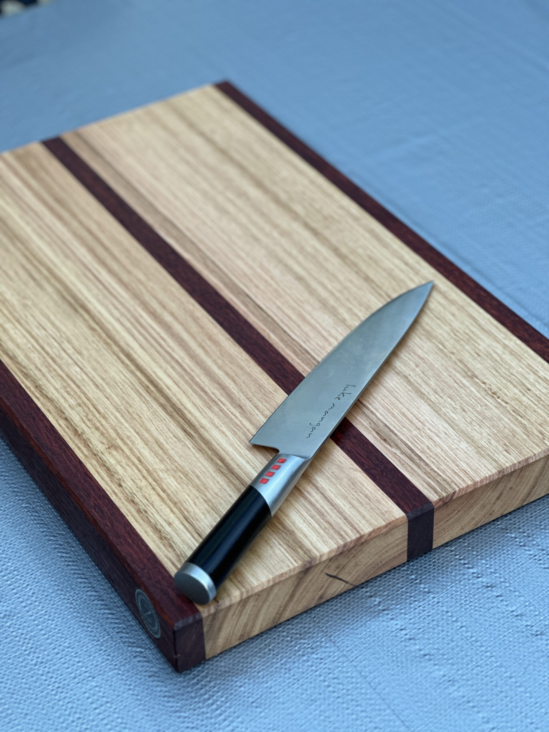 Chopping / Charcuterie Board - 500mm long x 310mm wide x 40mm thick - 3 strip