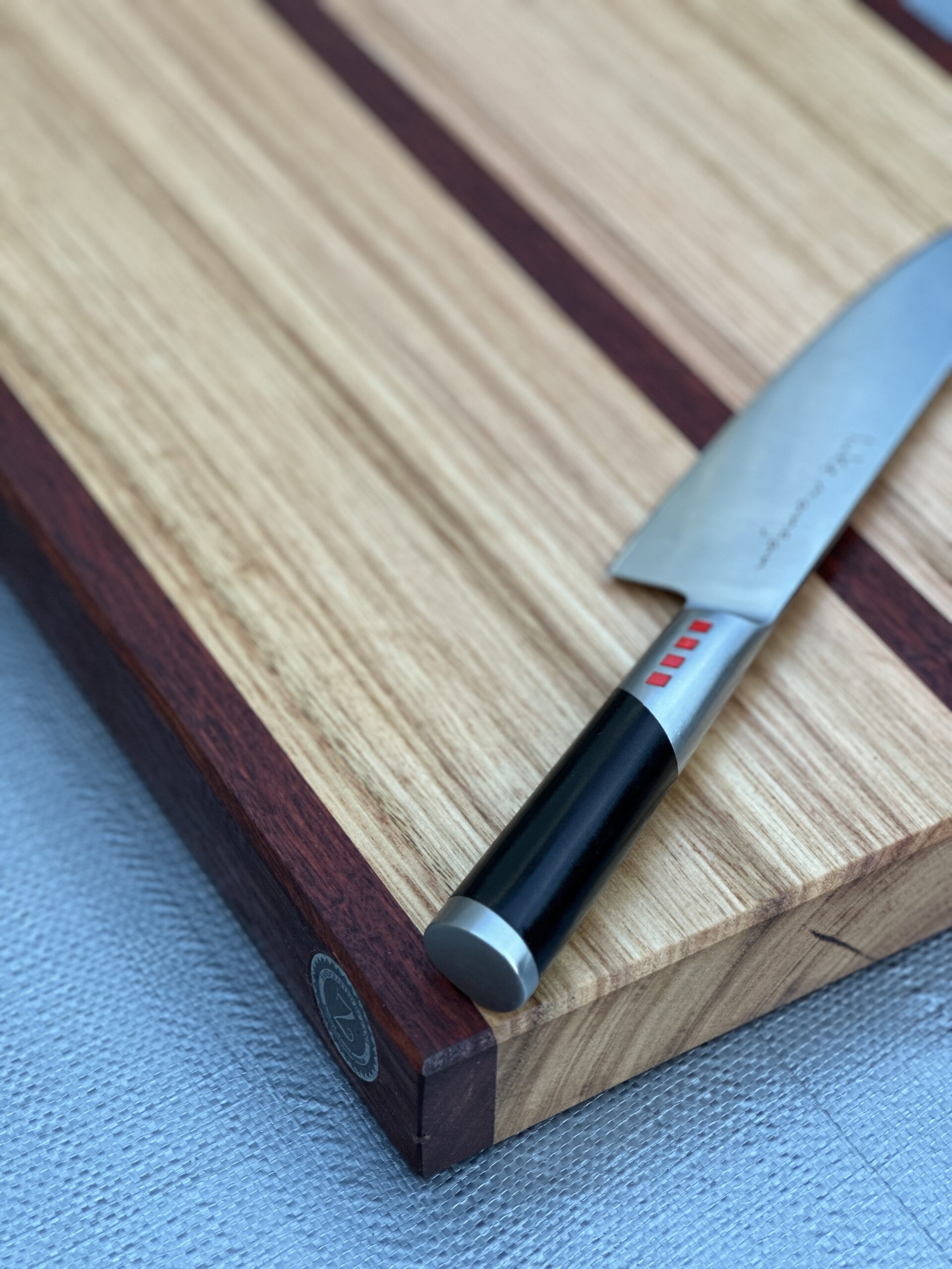 Chopping / Charcuterie Board - 500mm long x 310mm wide x 40mm thick - 3 strip