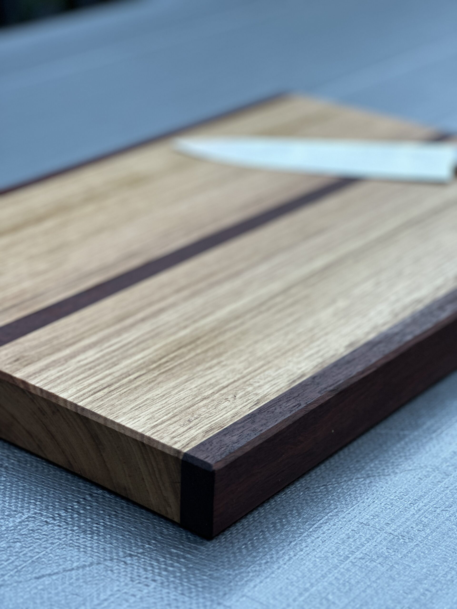 Chopping / Charcuterie Board - 500mm long x 310mm wide x 40mm thick - 3 strip