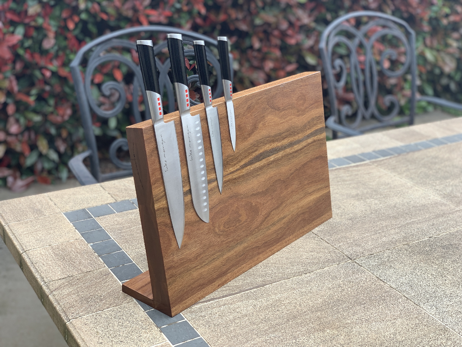 Magnetic Knife Boards - Single Sided Leaning Type 600w x 260h