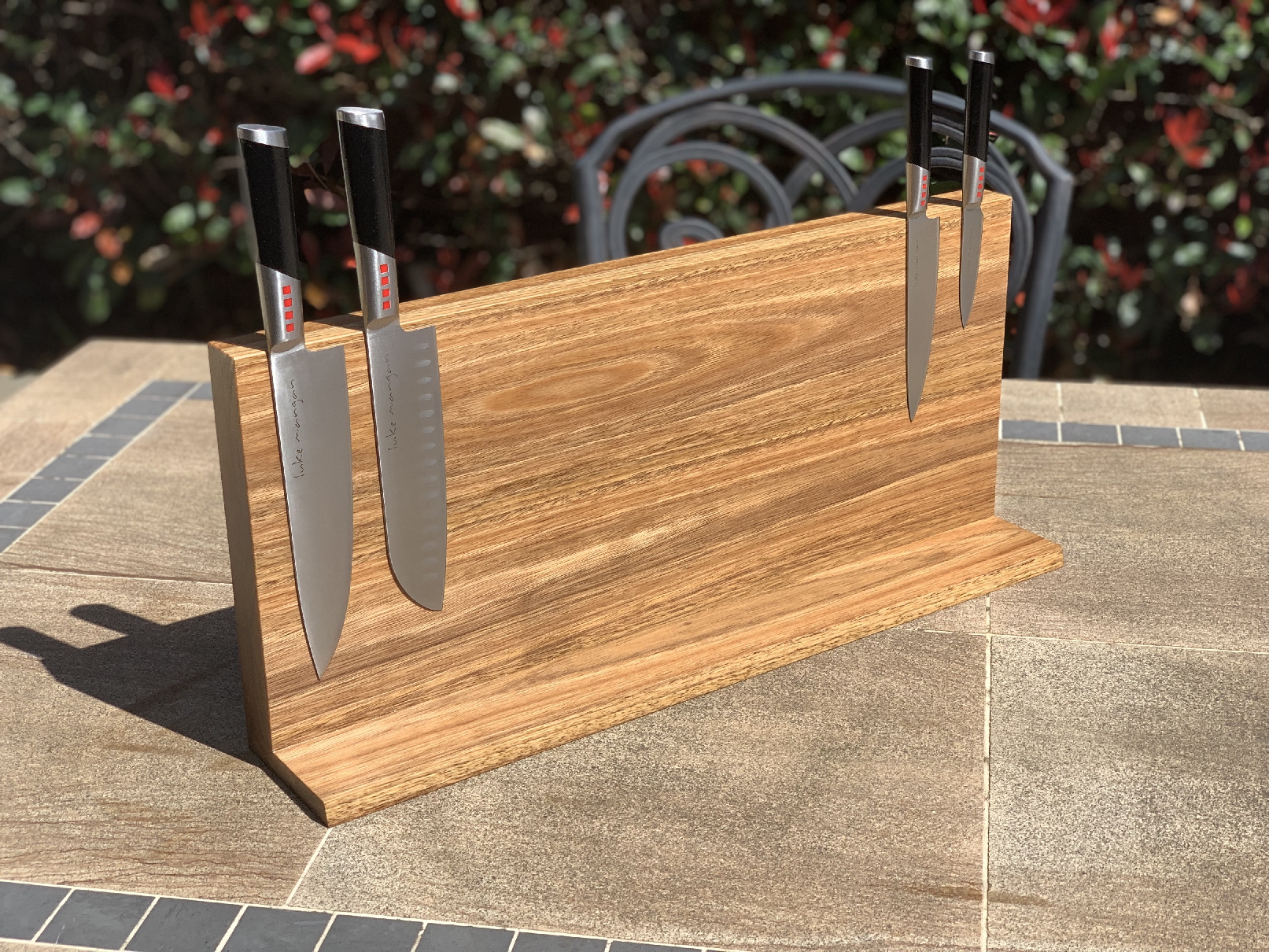 Magnetic Knife Boards - Single Sided L Type Upright 600w x 260h