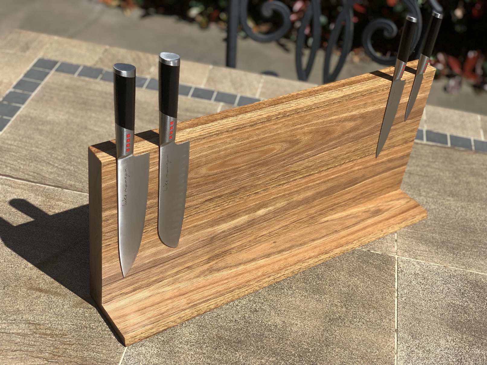 Magnetic Knife Boards - Single Sided L Type Upright 600w x 260h