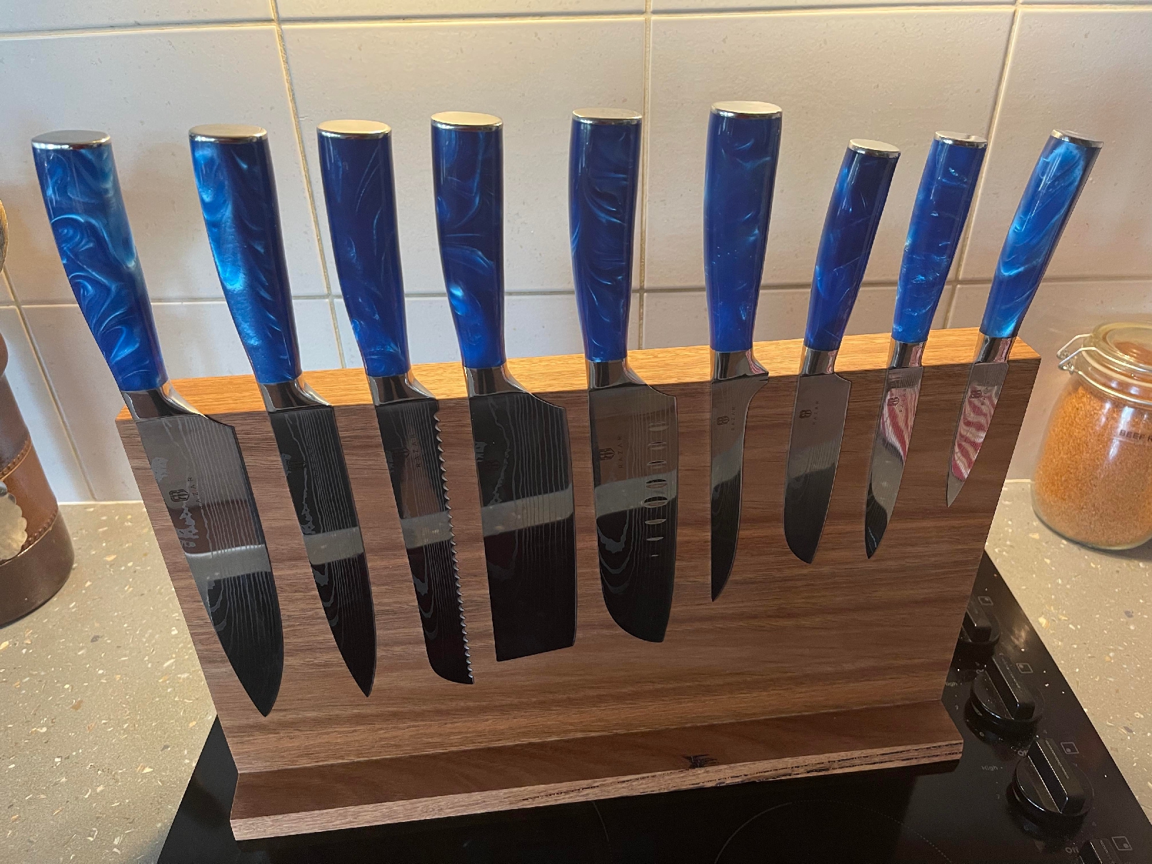 Magnetic Knife Boards - Single Sided L Type Upright 400w x 260h