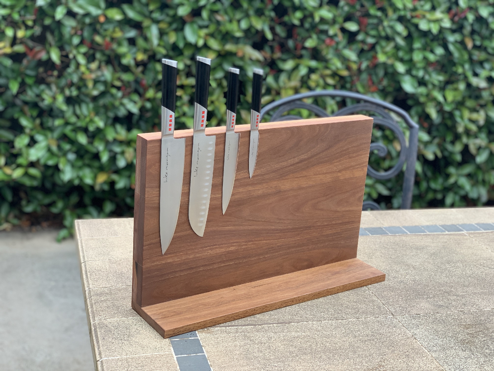 Magnetic Knife Block long upright L Type